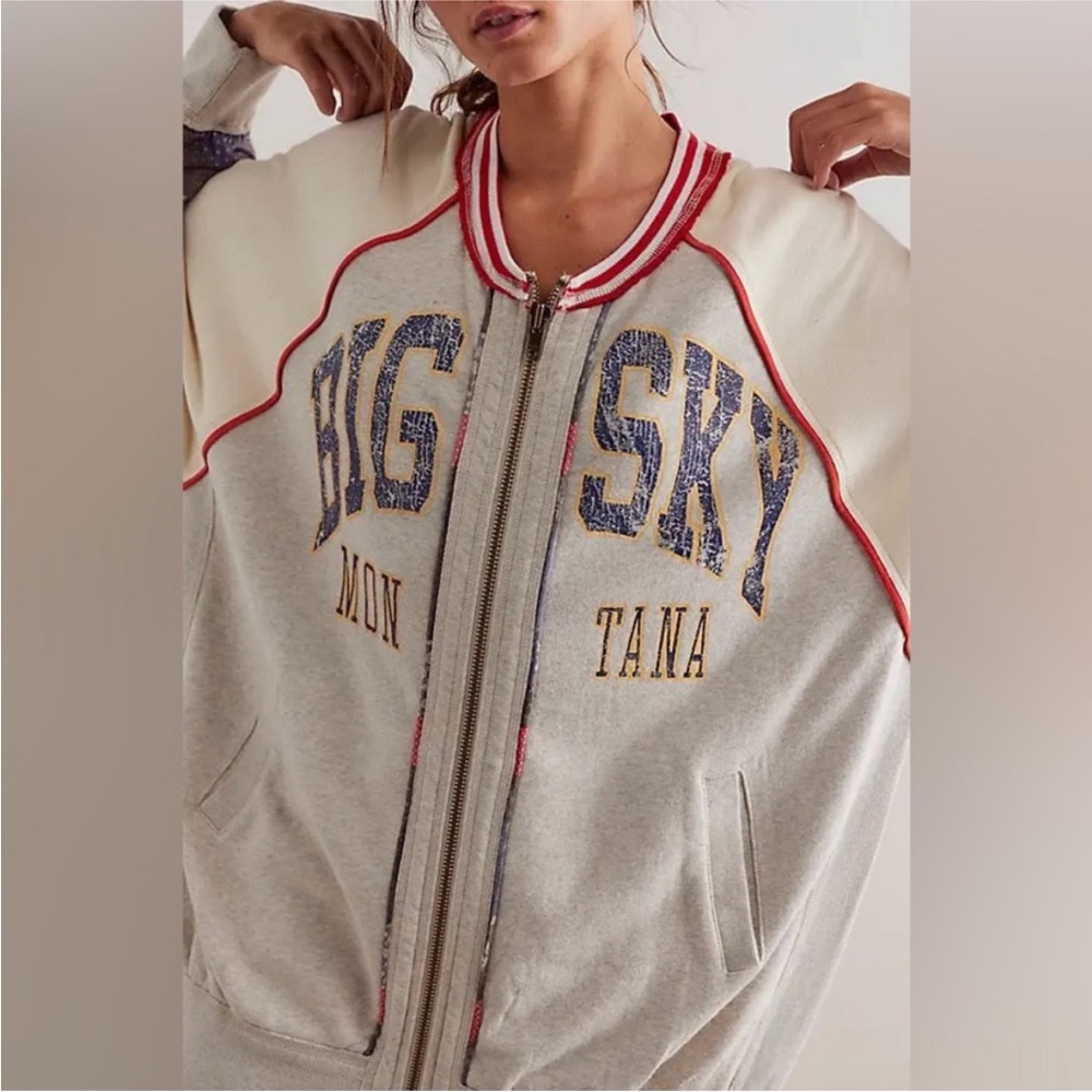 NWT Free People We The Free Stars + Stripes Bomber - Americana Combo - Small - Picture 4 of 8